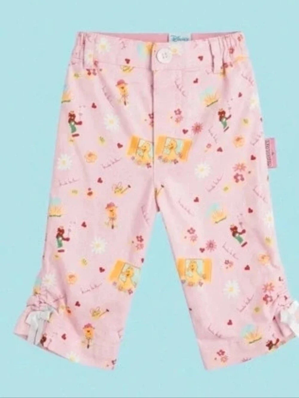 Nicole Miller Pink Floral & Character Pajama Bottoms